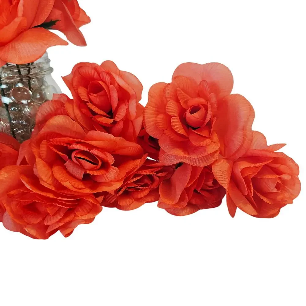 Artificial Coral Silk Roses 3